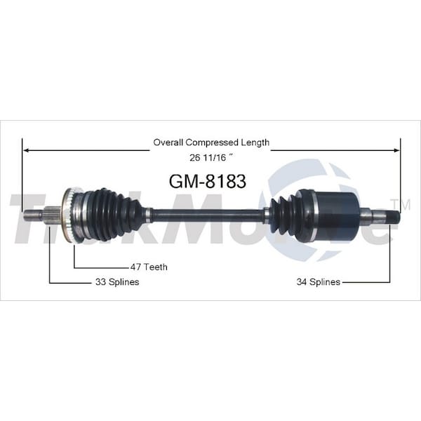 Surtrack Axle Cv Axle Shaft, Gm-8183 GM-8183 - main